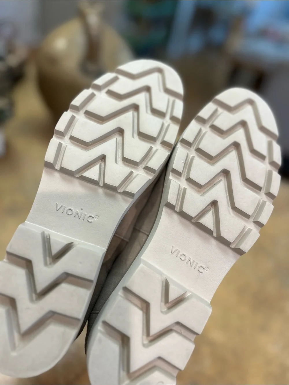 Vionic Kensley Taupe Suede Slip-On Loafers